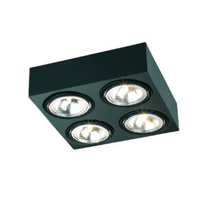 Plafon Argon Rodos czarny 1553 x4