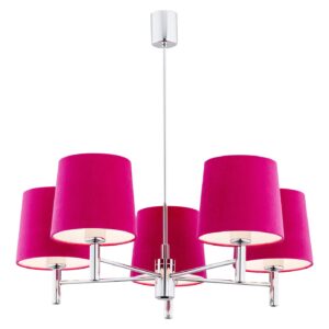 Żyrandol Argon Bolzano różowy 2075 x5