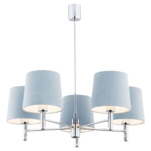 Żyrandol Argon Bolzano błękitny 2076 x5