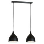 Żyrandol Luminex Noak black/white x2