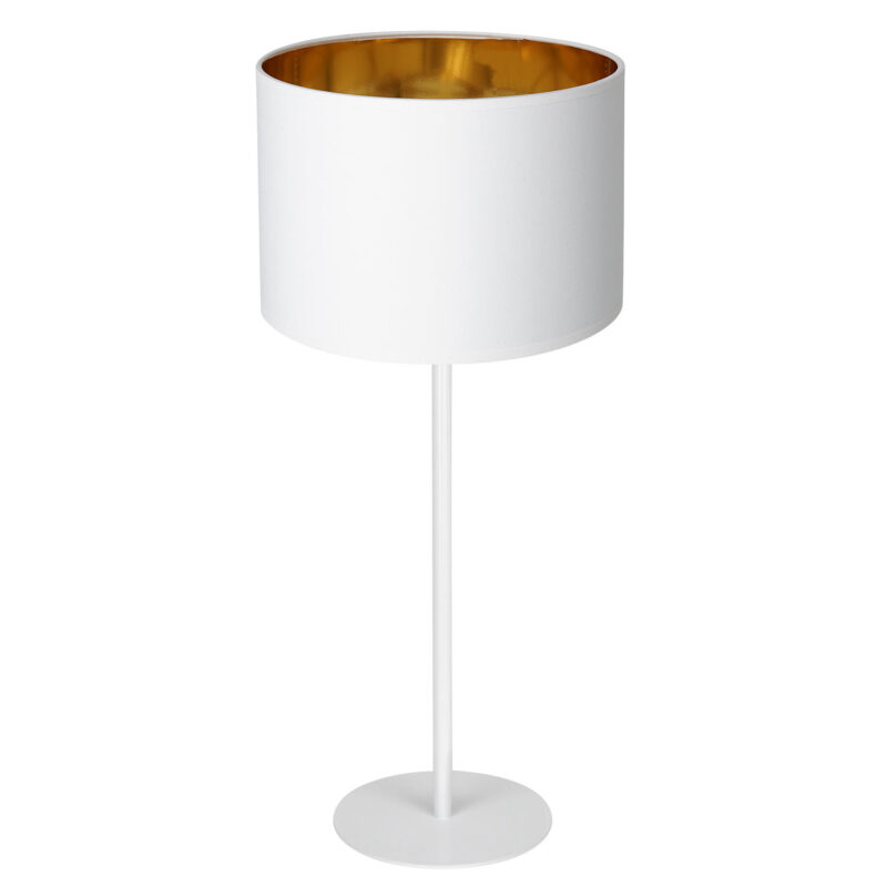 Lampa biurkowa z abażurem Luminex Arden 3452 H58 biała x1