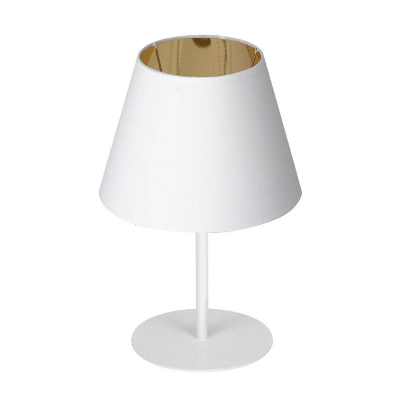 Lampa biurkowa z abażurem Luminex Arden 3457 H34 biała x1