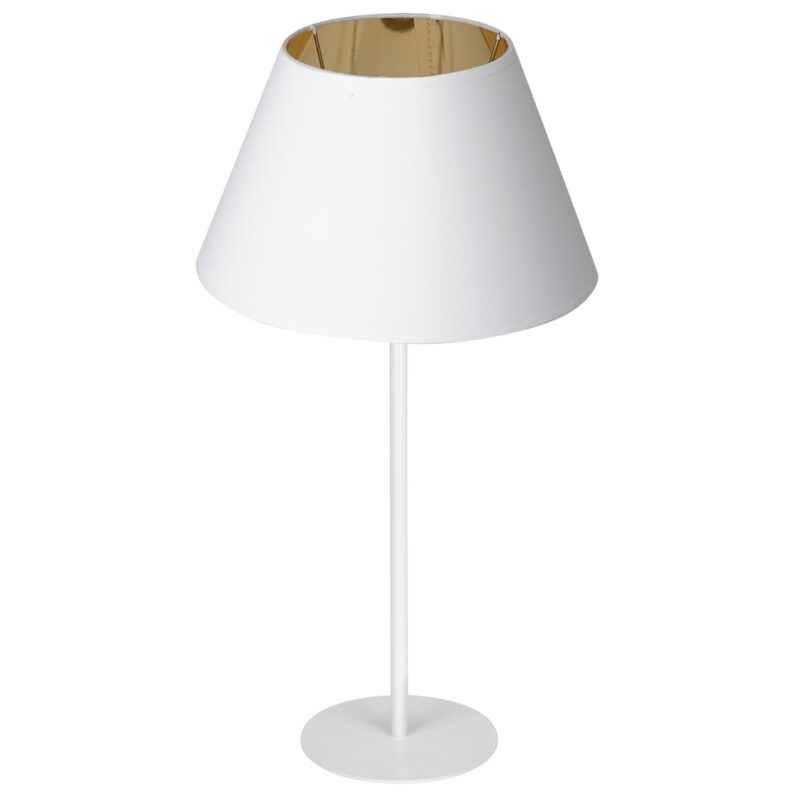 Lampa biurkowa z abażurem Luminex Arden 3458 H58 biała x1