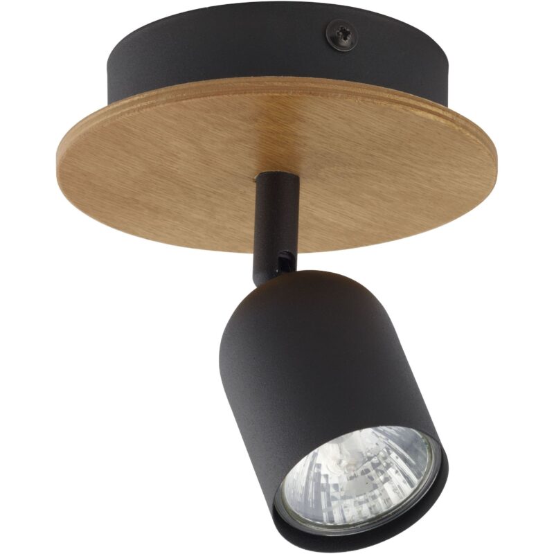 Lampa sufitowa TK Lighting Top Wood Czarny/Dąb x1