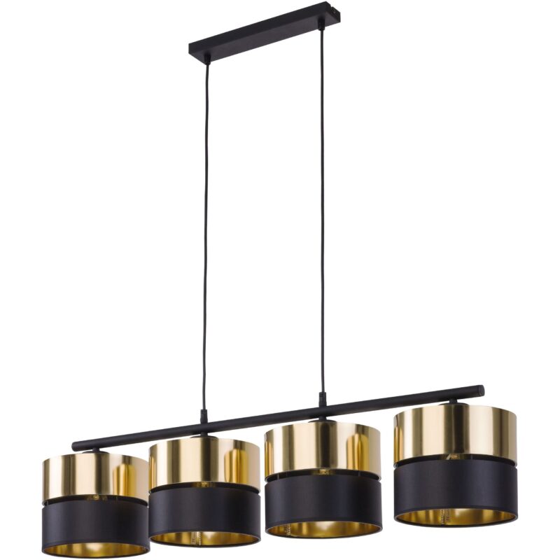 Lampa wisząca TK Lighting Hilton Black/Gold x4