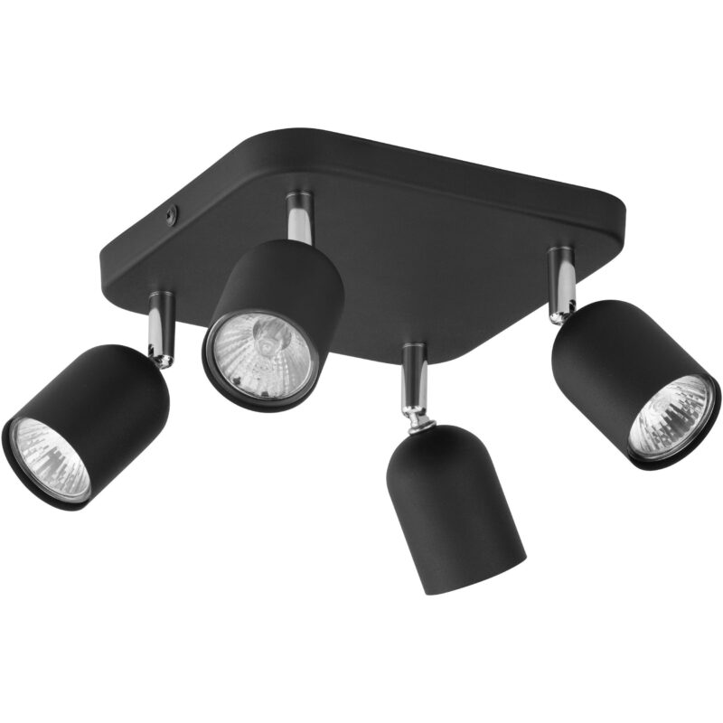 Lampa sufitowa TK Lighting Top Czarny/Chrom x4