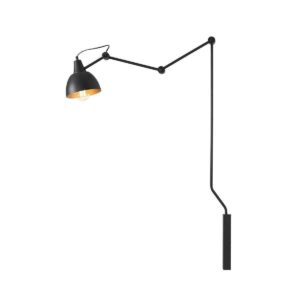 Kinkiet Aldex x1 Bibi Łamany Średni Black 843C1