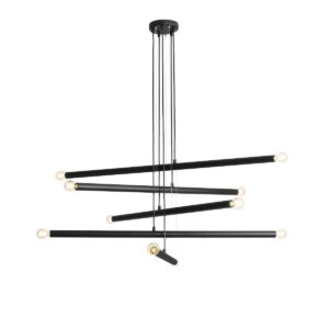 Lampa wisząca Aldex Tubo Black x10 1072M1