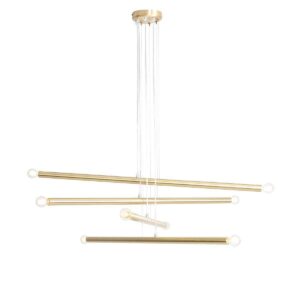 Lampa wisząca Aldex Tubo Brass x8 1072P40