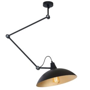 Plafon Aldex x1 Melos Black Złoty Środek 808PLG1Z