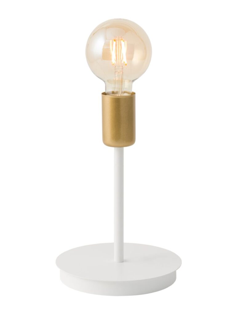 Lampka biurkowa Sigma GINO biały złoty x1