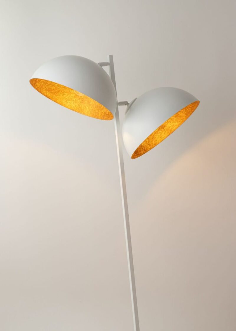 Lampa podłogowa Sigma SFERA biały/miedziany x2