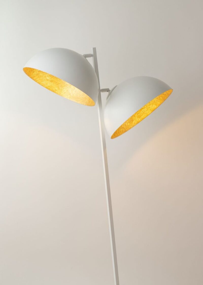 Lampa podłogowa Sigma SFERA biały/złoty x2