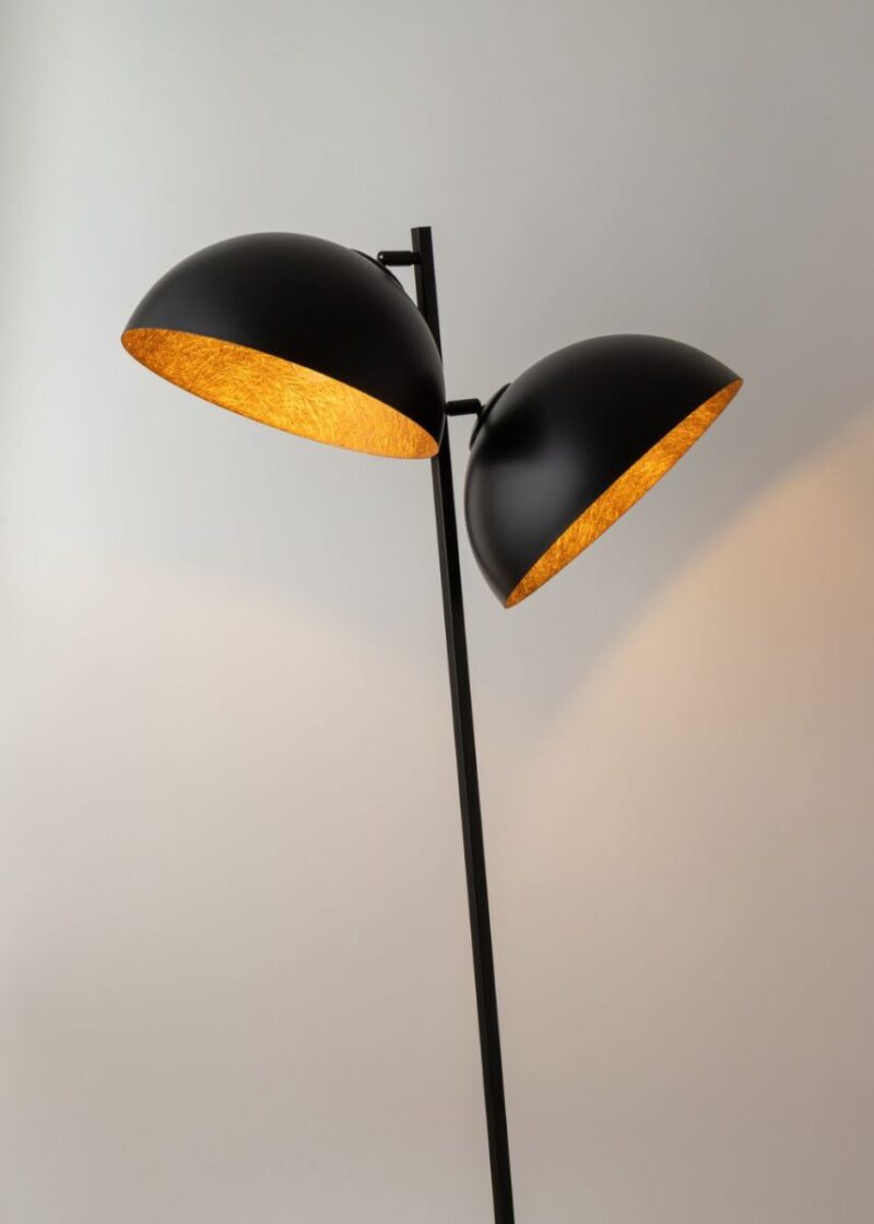 Lampa podłogowa Sigma SFERA czarny/miedziany x2