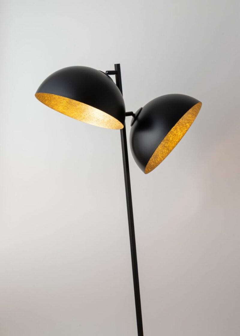 Lampa podłogowa Sigma SFERA czarny/złoty x2