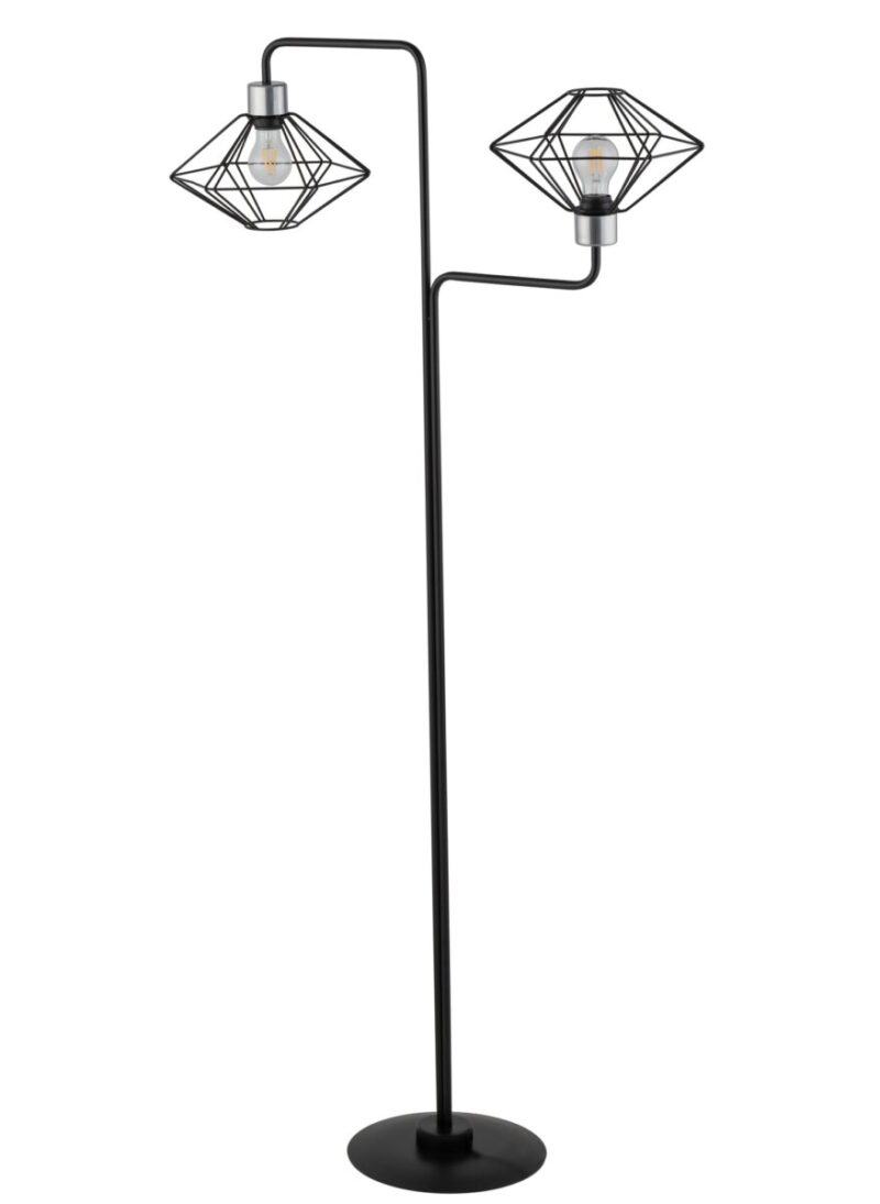 Lampa podłogowa Sigma VARIO czarny srebrny x2