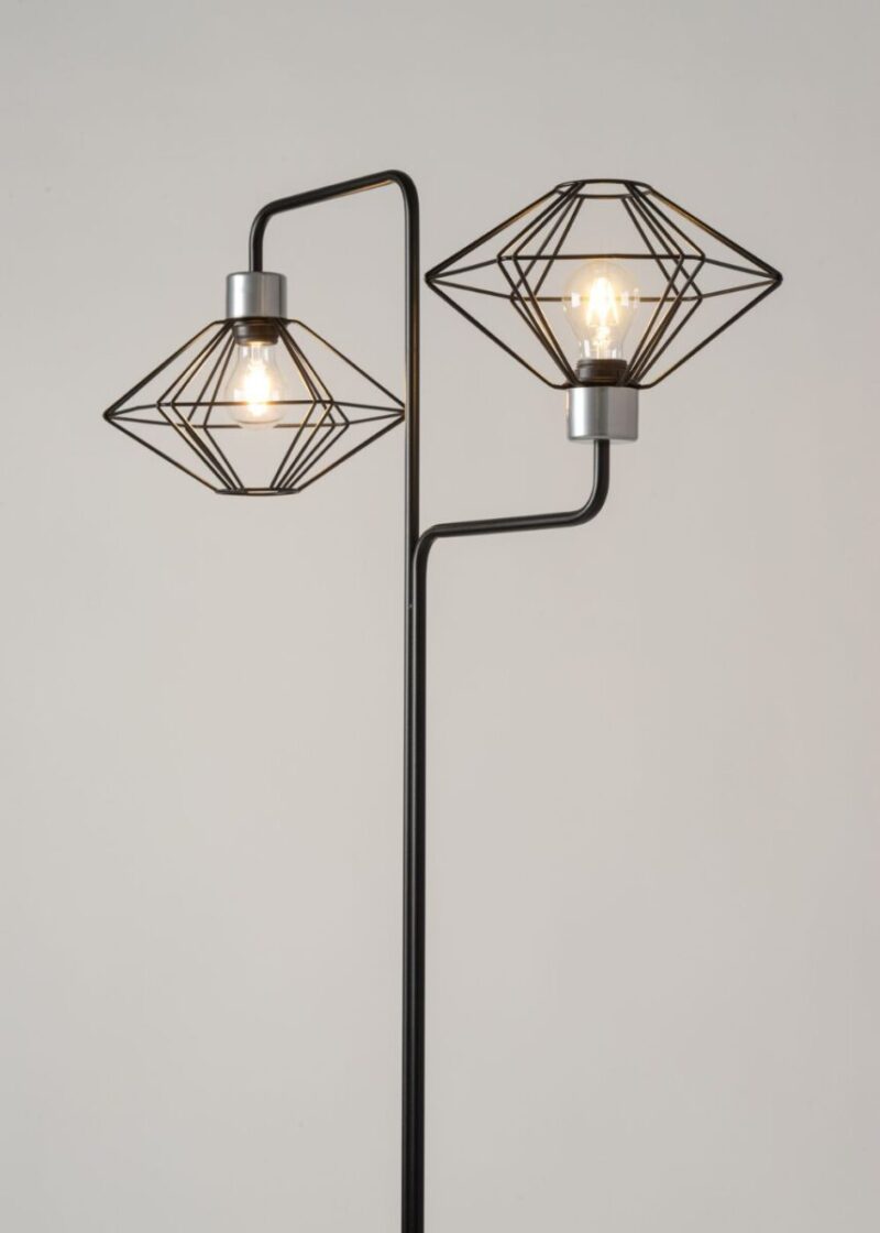Lampa podłogowa Sigma VARIO czarny srebrny x2