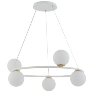 Lampa wisząca Sigma GAMA KOŁO 5 biały/złoty