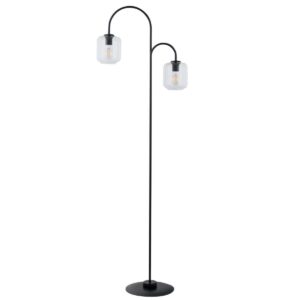 Lampa podłogowa Sigma SHINE czarno/transparentna x2