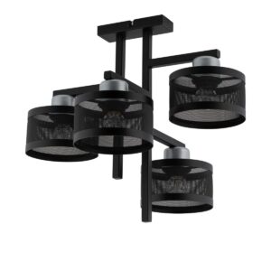Plafon Sigma OFF czarno/srebrny x4