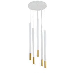 Lampa wisząca Sigma SOPEL DUE biało/złota x5