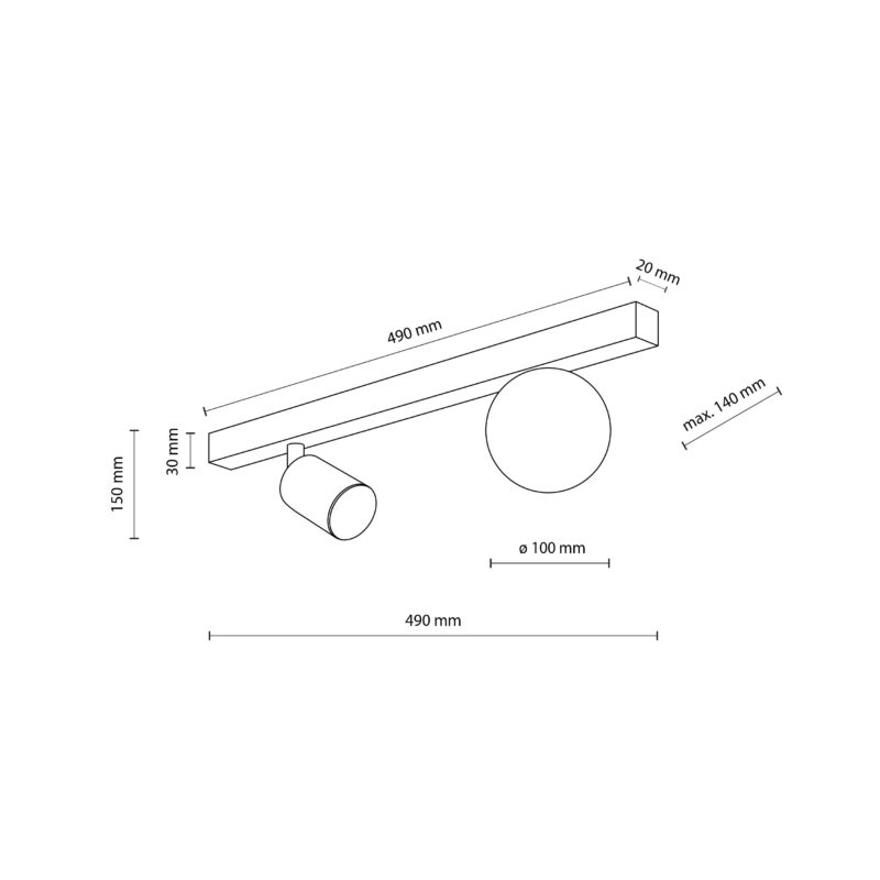 Lampa Sufitowa TK Lighting Vox x2 - obrazek 6