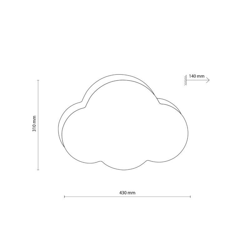 Lampa Sufitowa TK Lighting Cloud Linen x2 - obrazek 6