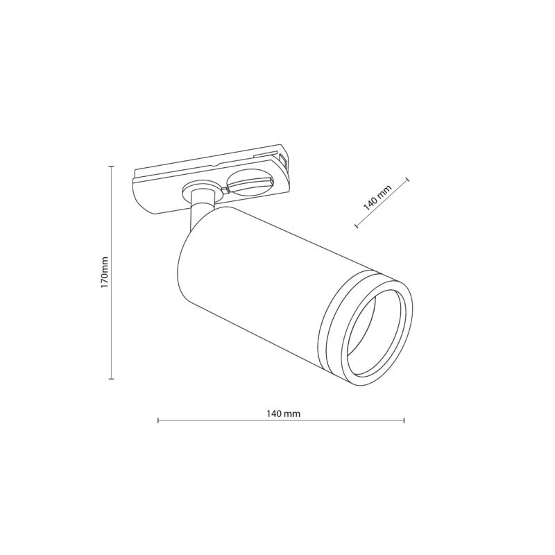 System szynowy TK Lighting Tracer Ring Black Slim x1 - obrazek 4