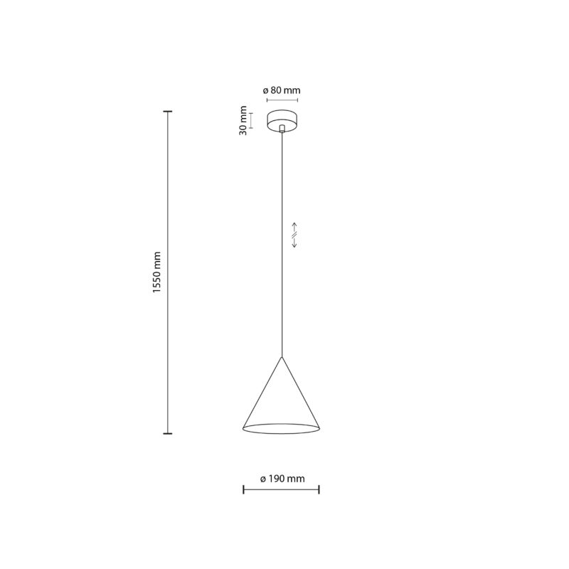 Lampa Wisząca TK Lighting Cono Beige S x1 - obrazek 7