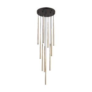 Lampa Wisząca TK Lighting Piano Black Gold 10 x10