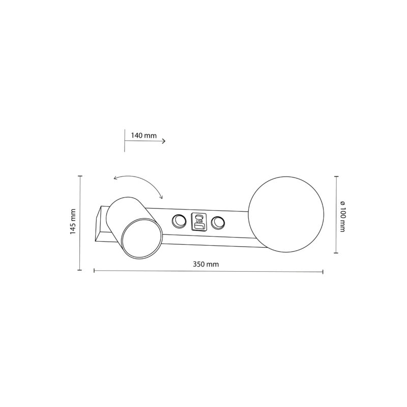 Kinkiet TK Lighting Vox + Ładowarka USB x2 - obrazek 10