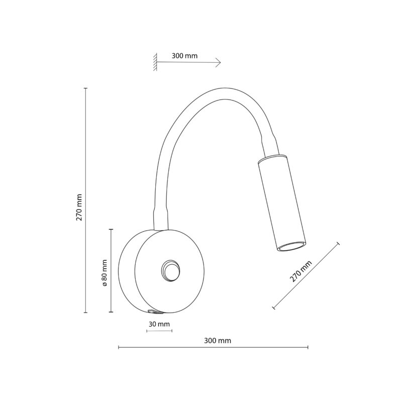 Kinkiet TK Lighting Lagos Black USB x1 - obrazek 8