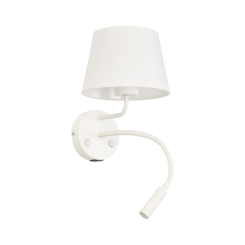 Kinkiet TK Lighting Maja White E27 + G9 + USB x2