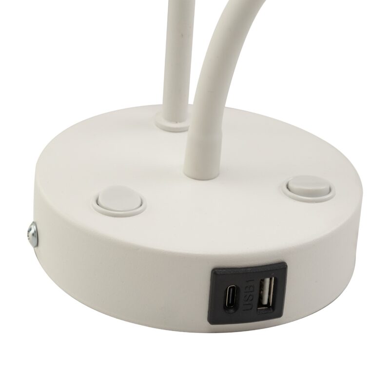 Kinkiet TK Lighting Maja White E27 + G9 + USB x2 - obrazek 4