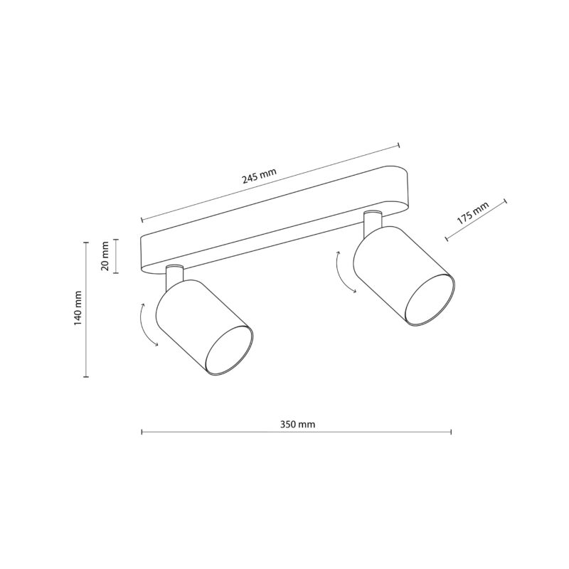 Lampa Sufitowa TK Lighting Livia Blue x2 - obrazek 6