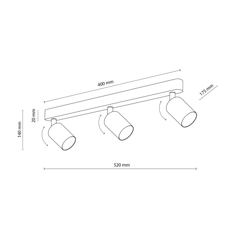 Lampa Sufitowa TK Lighting Livia Beige x3 - obrazek 6