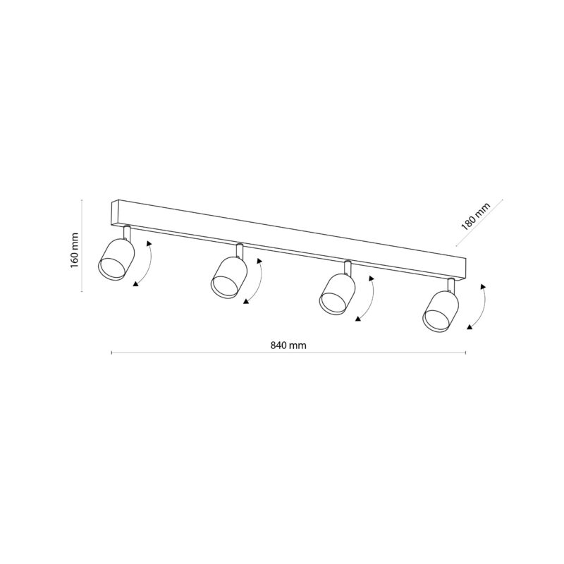 Lampa Sufitowa TK Lighting Top White x4 - obrazek 4