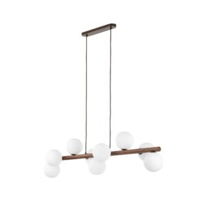 Lampa Wisząca TK Lighting Estera Wood Orzech x9