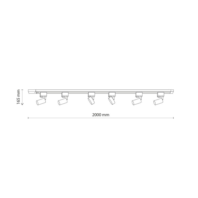 System szynowy TK Lighting Tracer Set Black x6 - obrazek 3