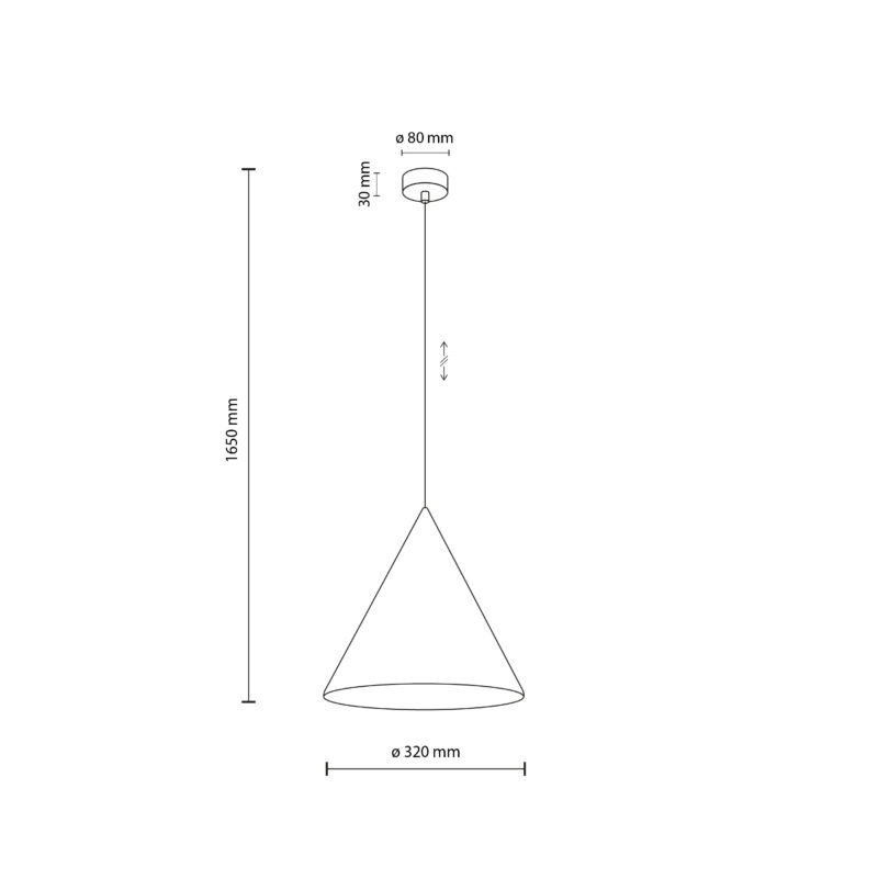 Lampa Wisząca TK Lighting Cono Sabia L x1 - obrazek 8