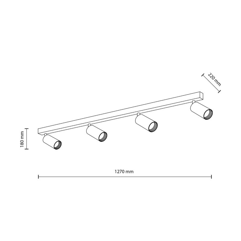 Lampa Sufitowa TK Lighting Amis Black x4 - obrazek 11