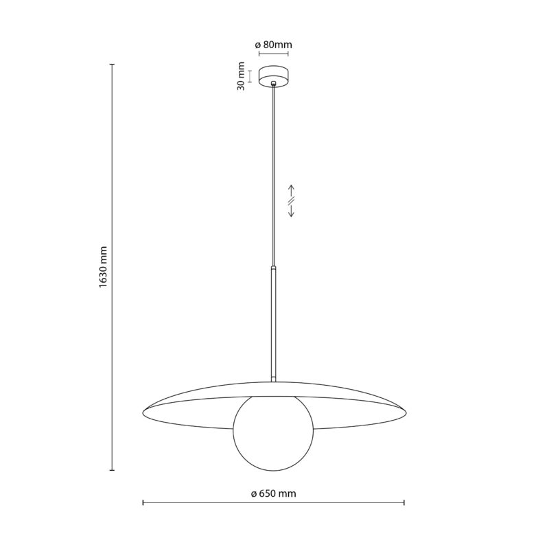 Lampa Wisząca TK Lighting Slate Black Glass x1 - obrazek 9
