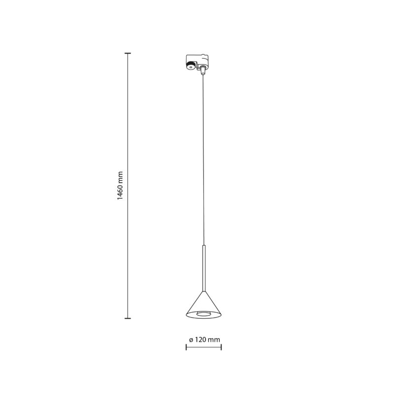 System szynowy TK Lighting Tracer Cono Mini Black x1 - obrazek 3