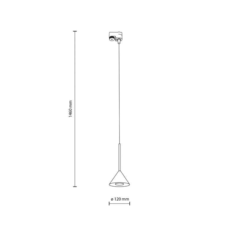 System szynowy TK Lighting Tracer Cono Mini Black x1 - obrazek 4