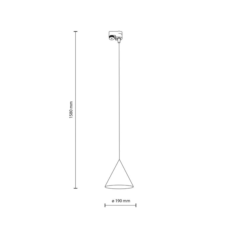 System szynowy TK Lighting Tracer Cono Black x1 - obrazek 4