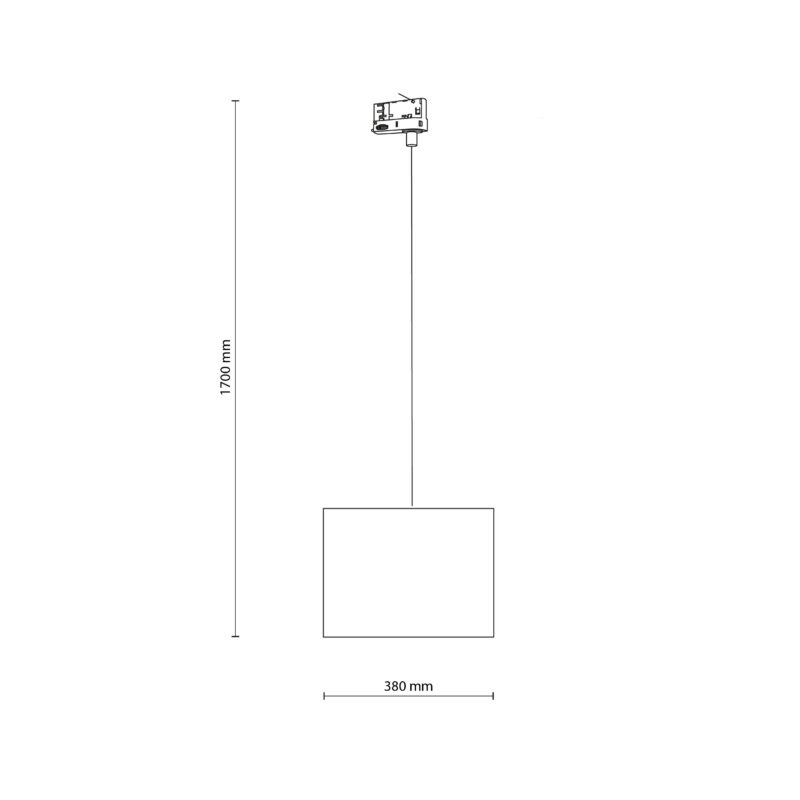 System szynowy TK Lighting Tracer White 380 3-fazowy x1 - obrazek 4