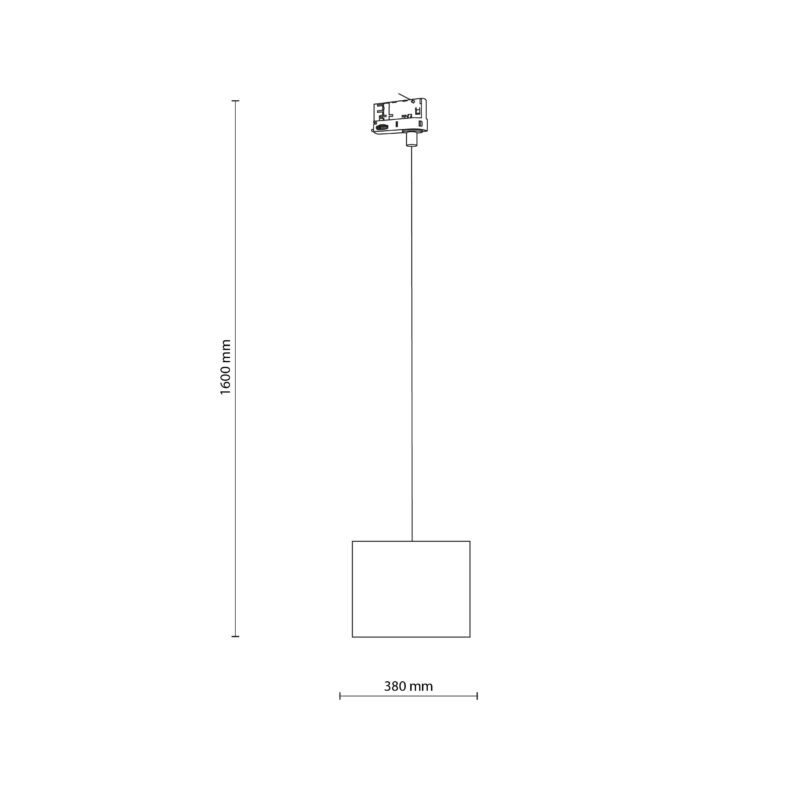 System szynowy TK Lighting Tracer Black 200 3-fazowy x1 - obrazek 4
