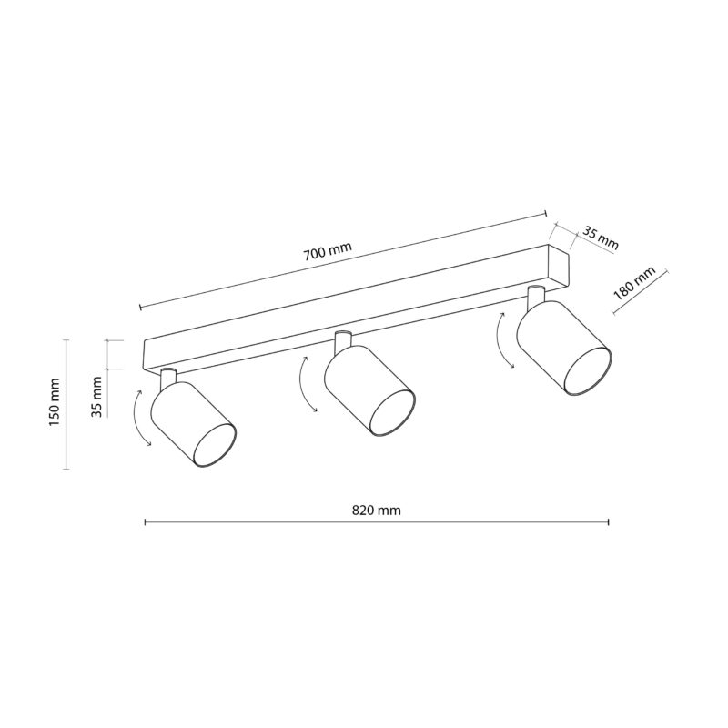 Lampa Sufitowa TK Lighting Nex White x3 - obrazek 6