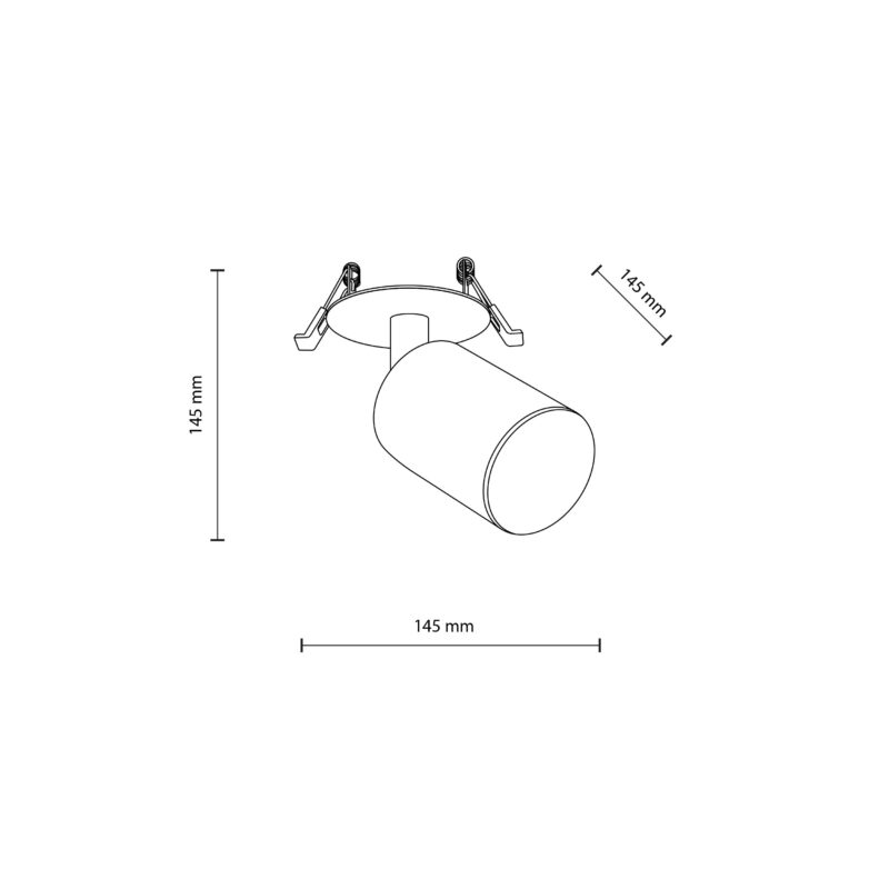Kinkiet TK Lighting Nex Black Podtynkowy x1 - obrazek 5