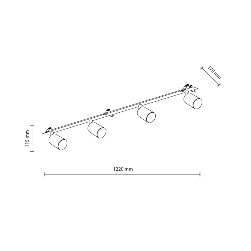 Lampa Sufitowa TK Lighting Nex White Podtynkowa x4 - obrazek 9